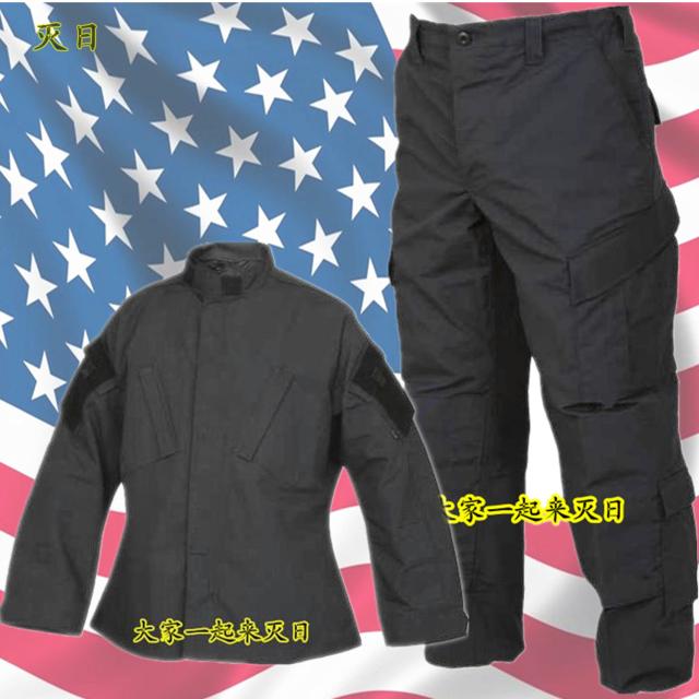 作训服黑色野战服户外战术套装