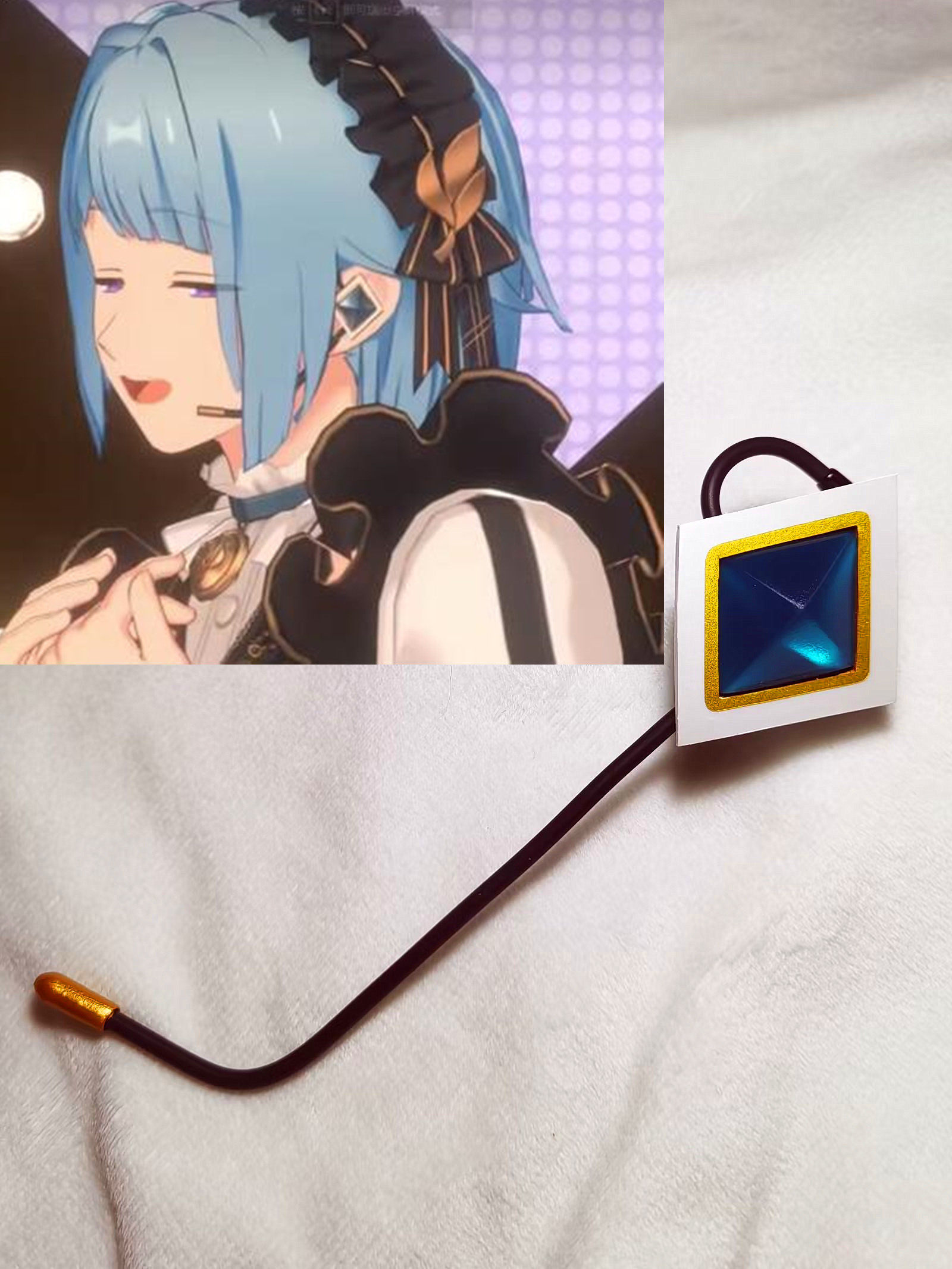 23369es偶像梦幻祭2 rabits 紫之创编 耳机 耳麦 cosplay道具定制