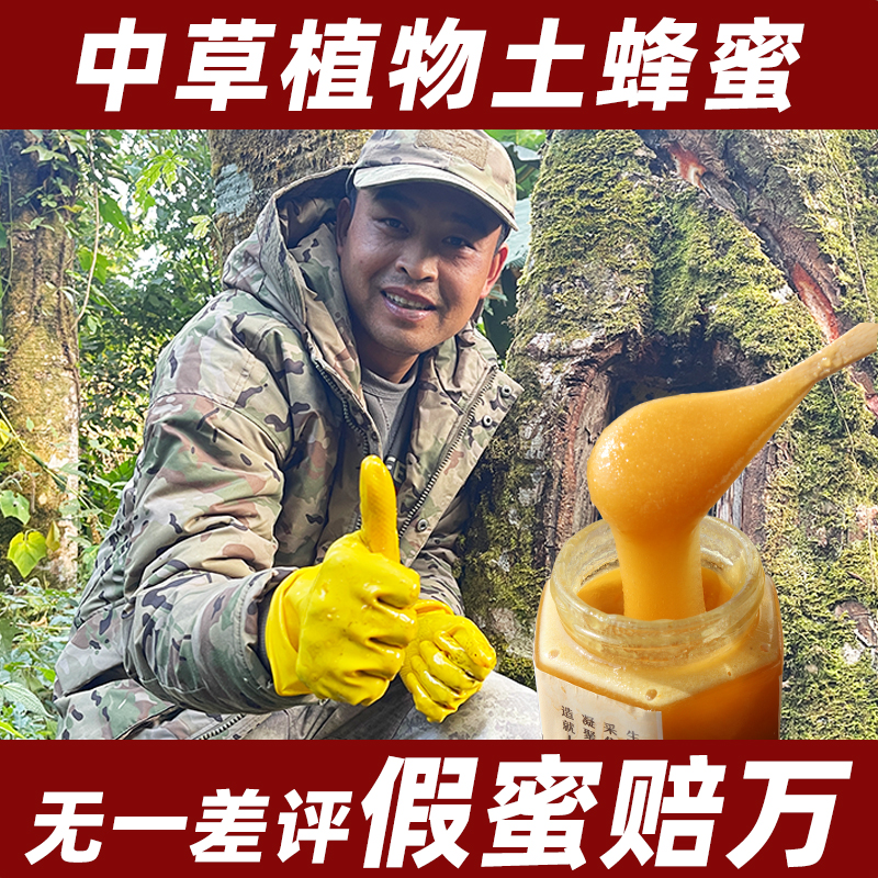 蜂蜜野生香格里拉冬蜜土蜂蜜农家自产百花蜜成熟结晶蜜食用