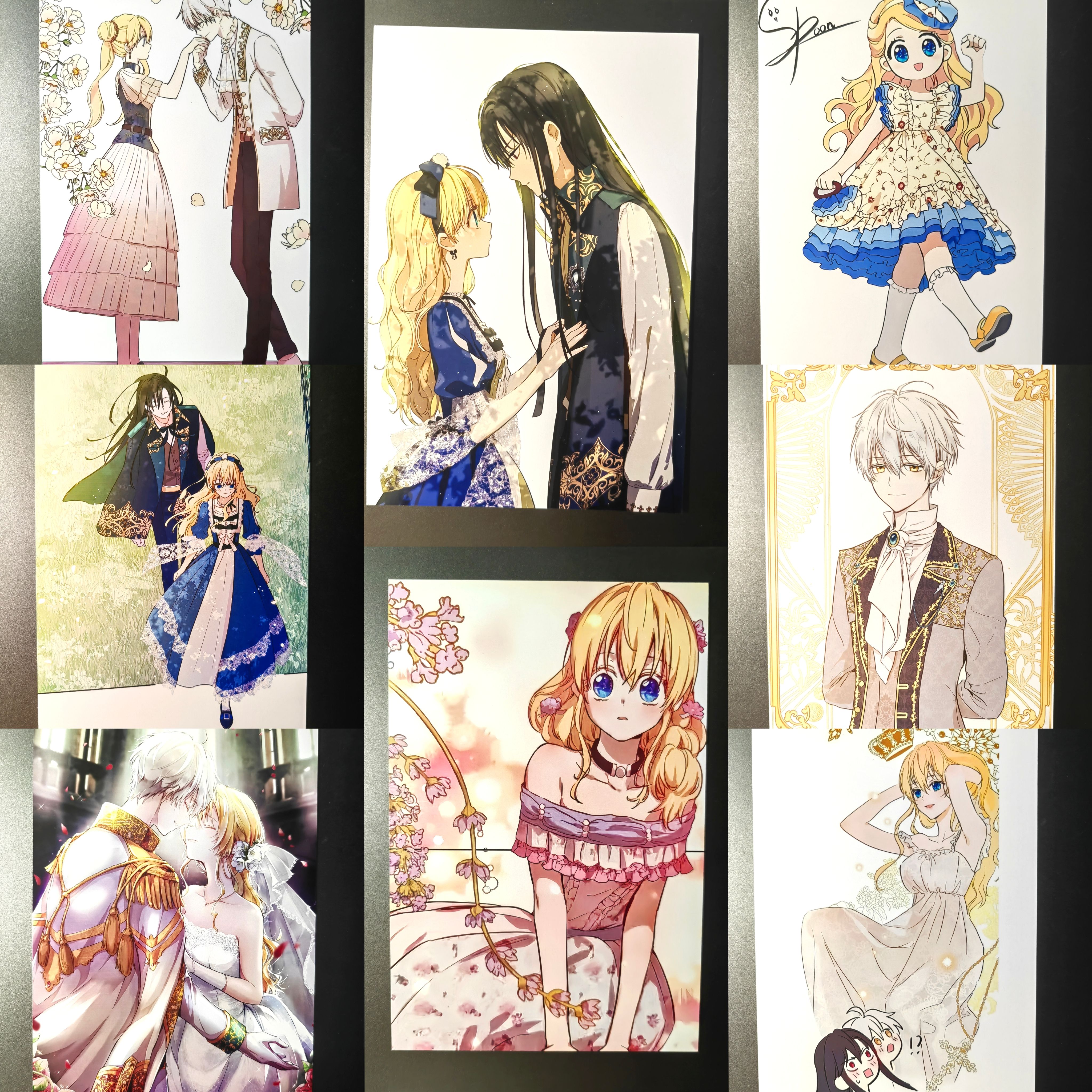 韩漫周边某天成为公主希娅卢卡斯原画集明信片收藏卡非官谷6寸9张