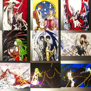 6寸照片CLAMP珍藏反叛的鲁路修鲁鲁修原画漫画明信片非官谷9张