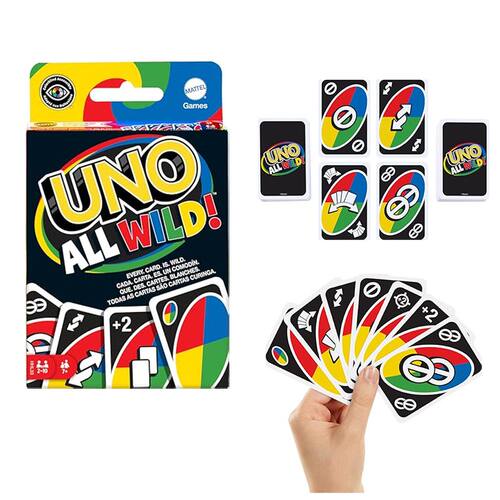 经典UNO All Wild 狂野版卡牌游戏适合家庭休闲聚会桌游