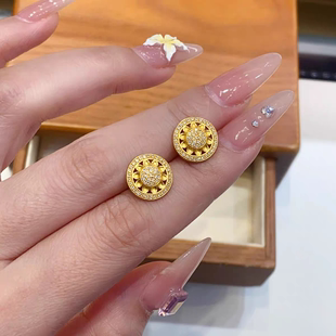 向日葵耳钉石膏模具打金银实用