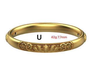 龙凤镯花丝手镯石膏模具男女海量款式量大包邮黄金加工石膏模具