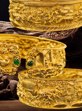 RF0200003爆款清明上河图手镯石膏模具首饰用打金店模具