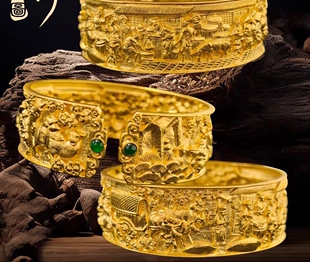 RF0200003爆款清明上河图手镯石膏模具首饰用打金店模具