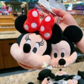 米奇米妮零钱包钥匙扣挂件包挂卡通可爱毛绒玩具上海迪士尼乐园代