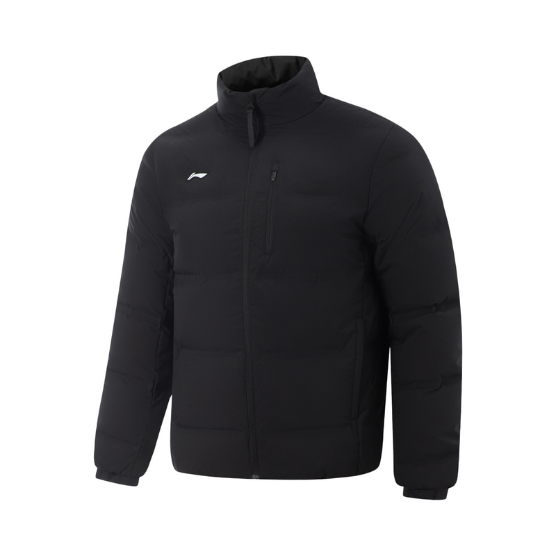 李宁羽绒服荣耀系列男子短款立领加厚保暖外套冬季防风防泼水外套