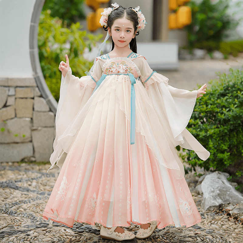 女宝宝春秋装玉兔仙子演出服汉服