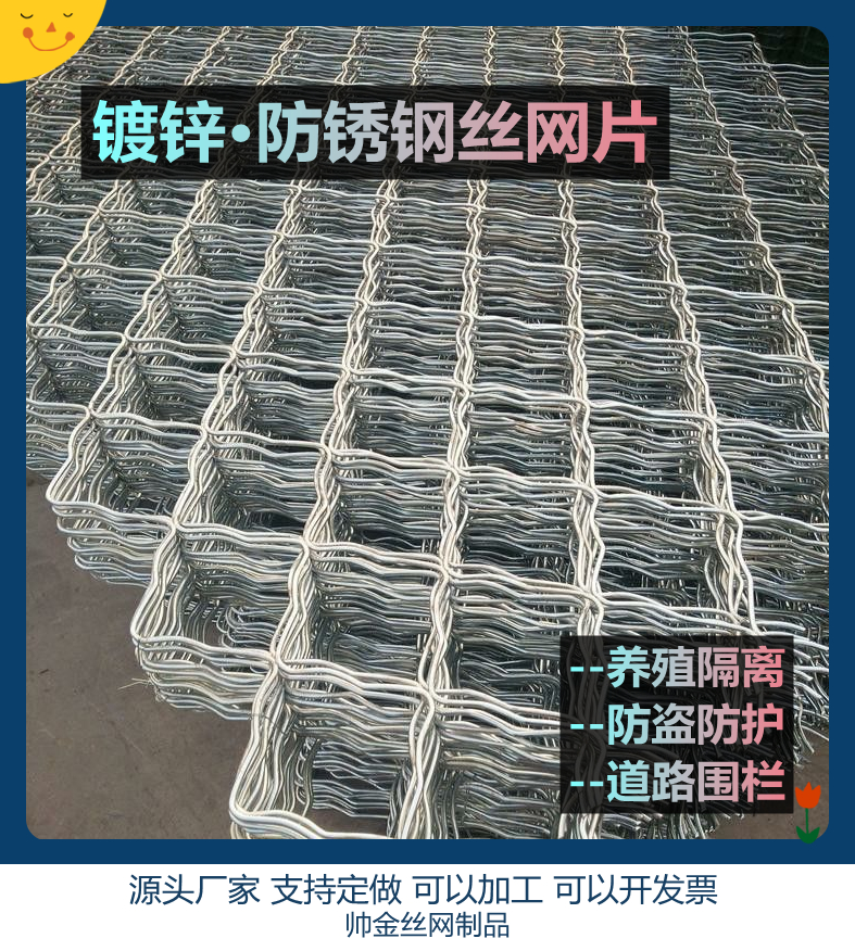 镀锌钢丝网围栏网防护美格网养羊狗笼用钢丝网防盗窗钢丝网电焊网