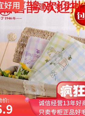 爆款大促TK581-b一面毛圈一面纱布80*34厘米纯棉吸水绣花面巾山姆