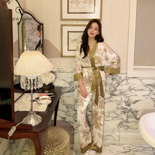 丝奢 贵气小资大女主三件套睡衣女士秋巨好看独特品牌新品钻石绒