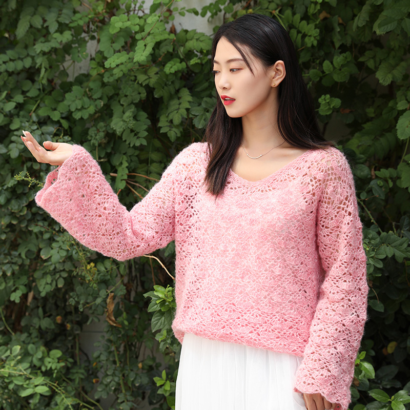 钻石小马海毛浅笑上衣毛线材料包钩针手工编制diy制作图解教程,服饰配件/皮带/帽子/围巾,DIY编织材料包,淘宝优惠券,粉丝福利购,淘宝优惠卷