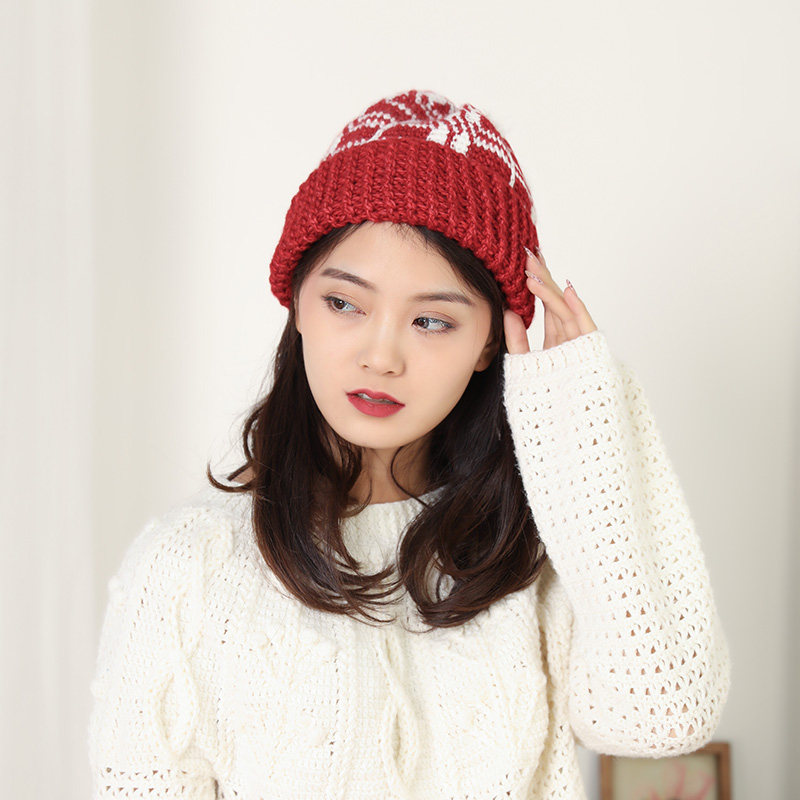 毛线帽子材料包南瓜团保暖亲肤