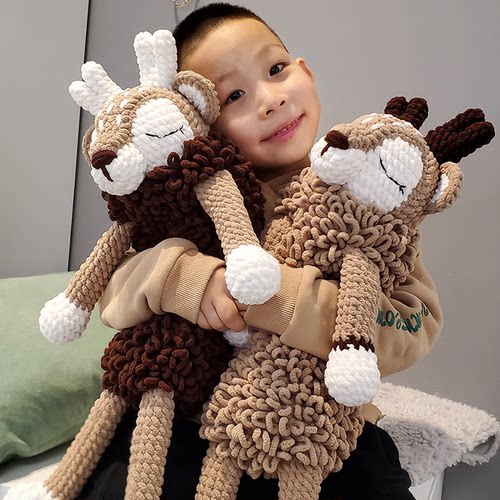 玩偶毛线十刻萌宠小鹿玩偶线编织