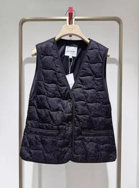 EP秋冬新品真丝花罗轻薄V领显瘦羽绒马甲EGJISY012A-2999两色