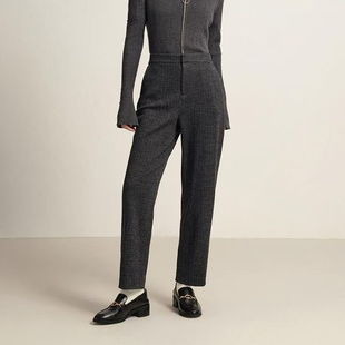 EGJIW6406A 人字纹亮葱美利奴羊毛小直筒裤 2399 款 EP秋冬经典