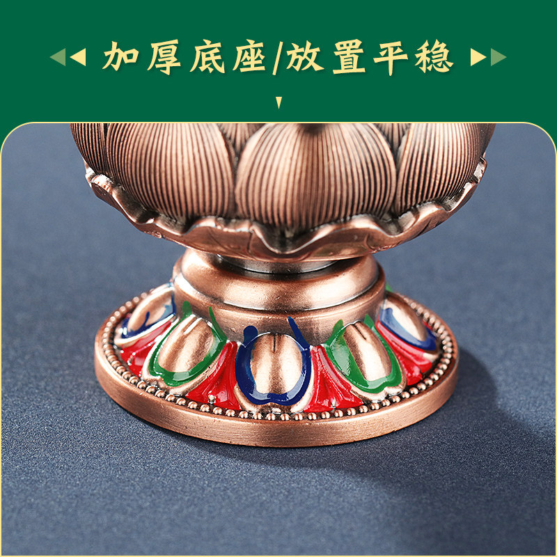 버터 램프 홀더 캔들 홀더 합금 페인트 복고풍 민족 스타일 부처님 램프에 대한 부처님 버터 램프 앞의 램프에 대한 작은 영원한 램프
