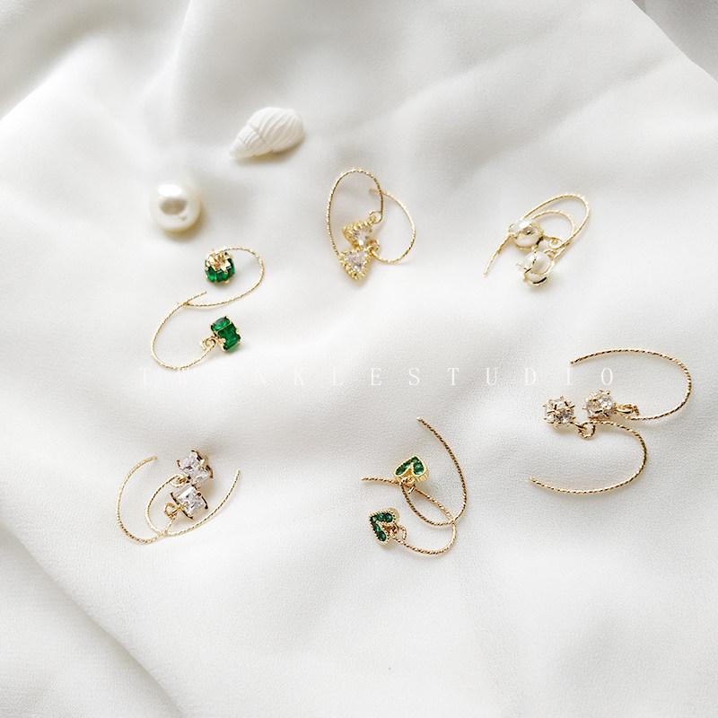 【迷你控 合集】twinkle 14k包金法式优雅切花耳钩迷你小吊坠耳环