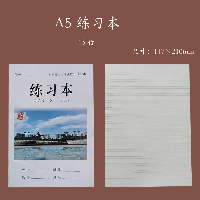 龙游中小学生统一作业本英语练习本田字本方格本拼音小字作文笔记