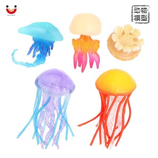 仿真海洋动物模型僧帽水母海蜇海底生物儿童认知玩具创意摆件装 饰