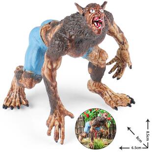 实心狼人半兽人仿真动物神话魔幻人偶模型骑士中世纪士兵儿童玩具