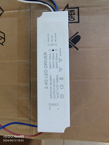 ZX天猫精灵语72V并联 3线无极调光调色手机蓝牙语音App控制镇流器