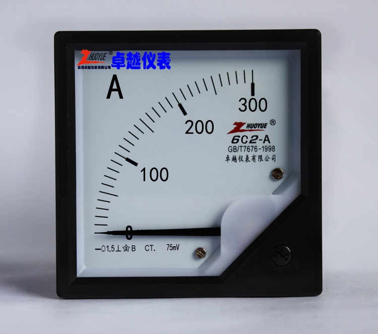 指针式励磁机械直流电流表6C2 0-300A/75mV/20MA/4-20MA/10V