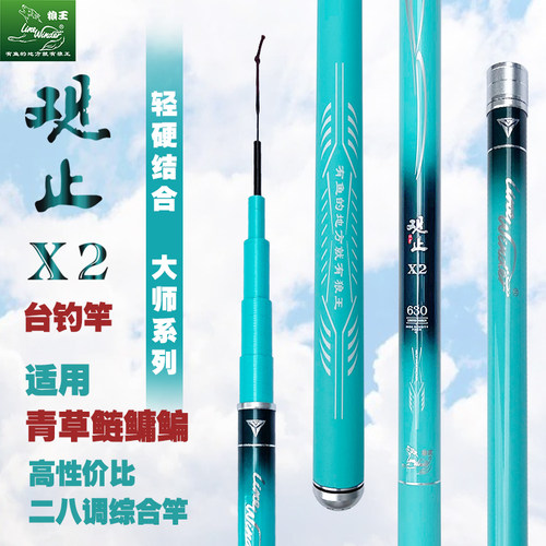 狼王鱼竿观止X2超轻超硬台钓竿综合竿碳素野钓竿大物竿手竿