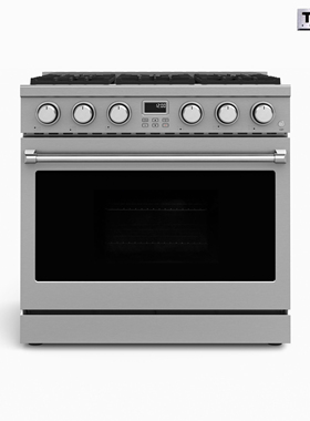 美国thorkitchen36英寸家用开放式厨房天然气六眼燃气烤箱一体灶