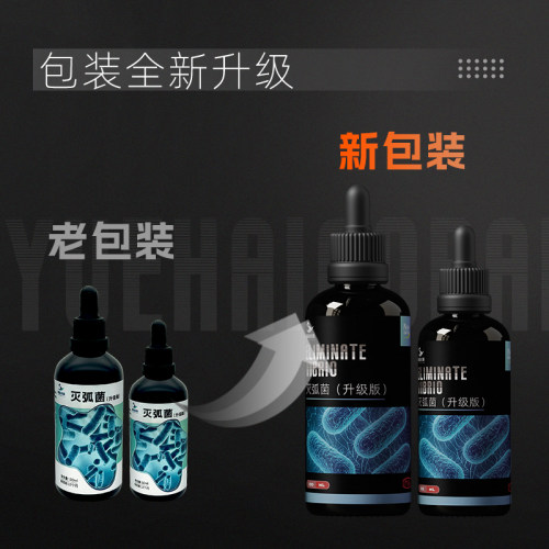 粤海灭弧菌针叶类珊瑚细菌感染布朗冻海水鱼内疾肠炎鱼瘦肚子干瘪