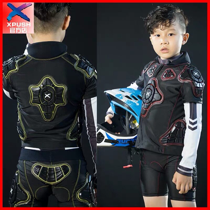 X-PUSH平衡车软护甲护具套装滑步车上衣裤子防摔骑行服装备护胸甲