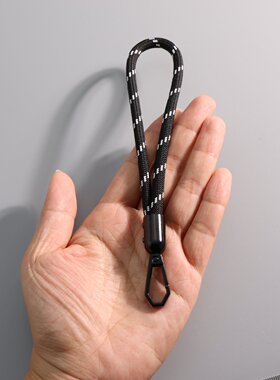 260407 黑色白纹绳+电泳黑打吊针--总长约16cm（29）