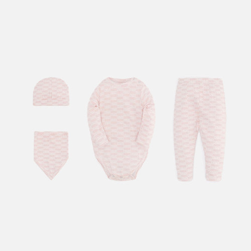 ◎正品现货Kith Baby婴童盒装满印配饰长袖爬爬服四件套装