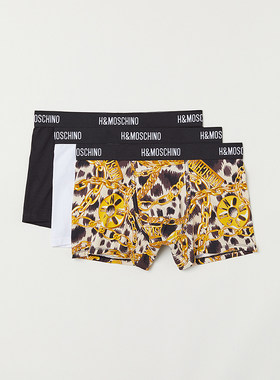 ●正品现货MOSCHINO X H&M联名限定平角内裤三件套装