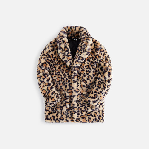 Kith Kids儿童装豹纹毛绒罗伊斯大衣外套｜正品现货