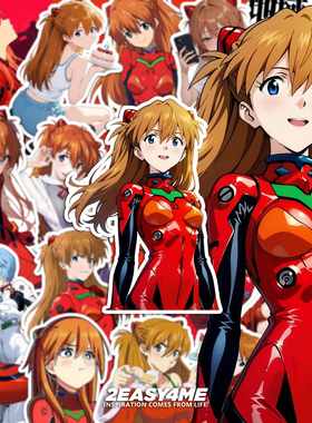 二次元卡通动漫绫波丽明日香同人福音平板手机日系装饰防水贴纸