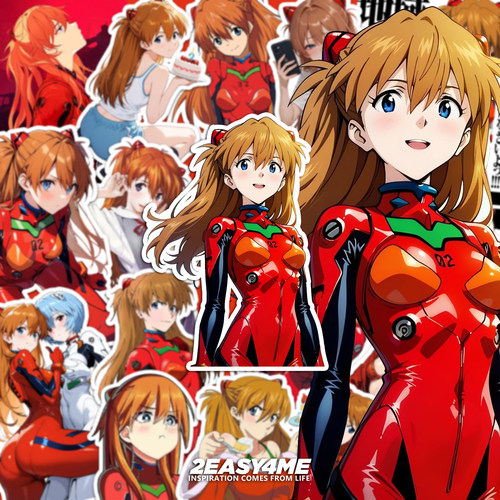 二次元卡通动漫绫波丽明日香同人福音平板手机日系装饰防水贴纸