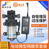 电动微型隔膜泵自吸增压泵农用喷雾泵220V 60W洗车高压小水泵开关