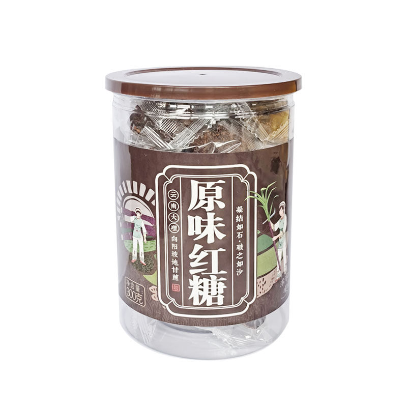 原味黑糖块古秘老红糖300g瓶包装传统方法云南大理八千方厂家直销