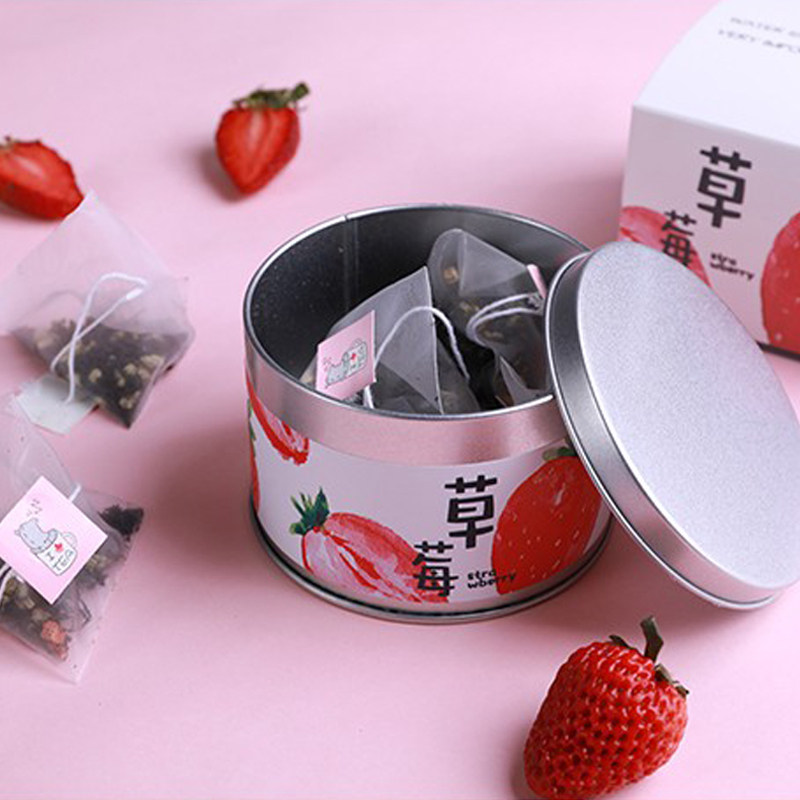 【草莓红茶】水果茶 冷泡茶 荷叶茶 组合花果茶  三角茶包教师节