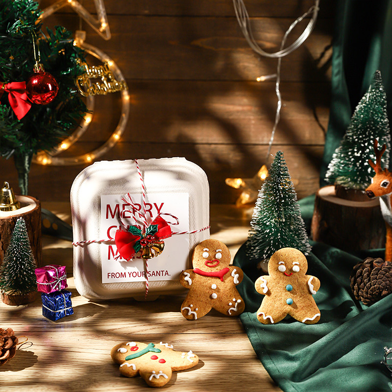 Lite姜饼人圣诞卡通姜饼圣诞老人造型手工曲奇饼干圣诞节日礼物