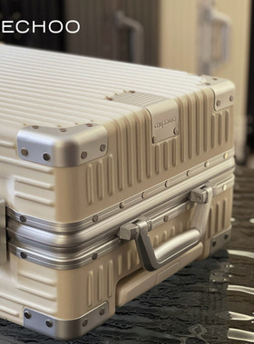 OMECHOO新款铝合金框架行李箱万向轮ins学生时尚旅行箱商务登机箱