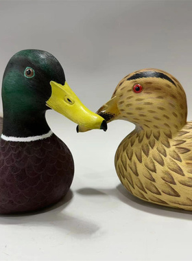 仿真鸭子一对树脂摆设户外花园院子庭院园林客厅玄关装饰乔迁新居