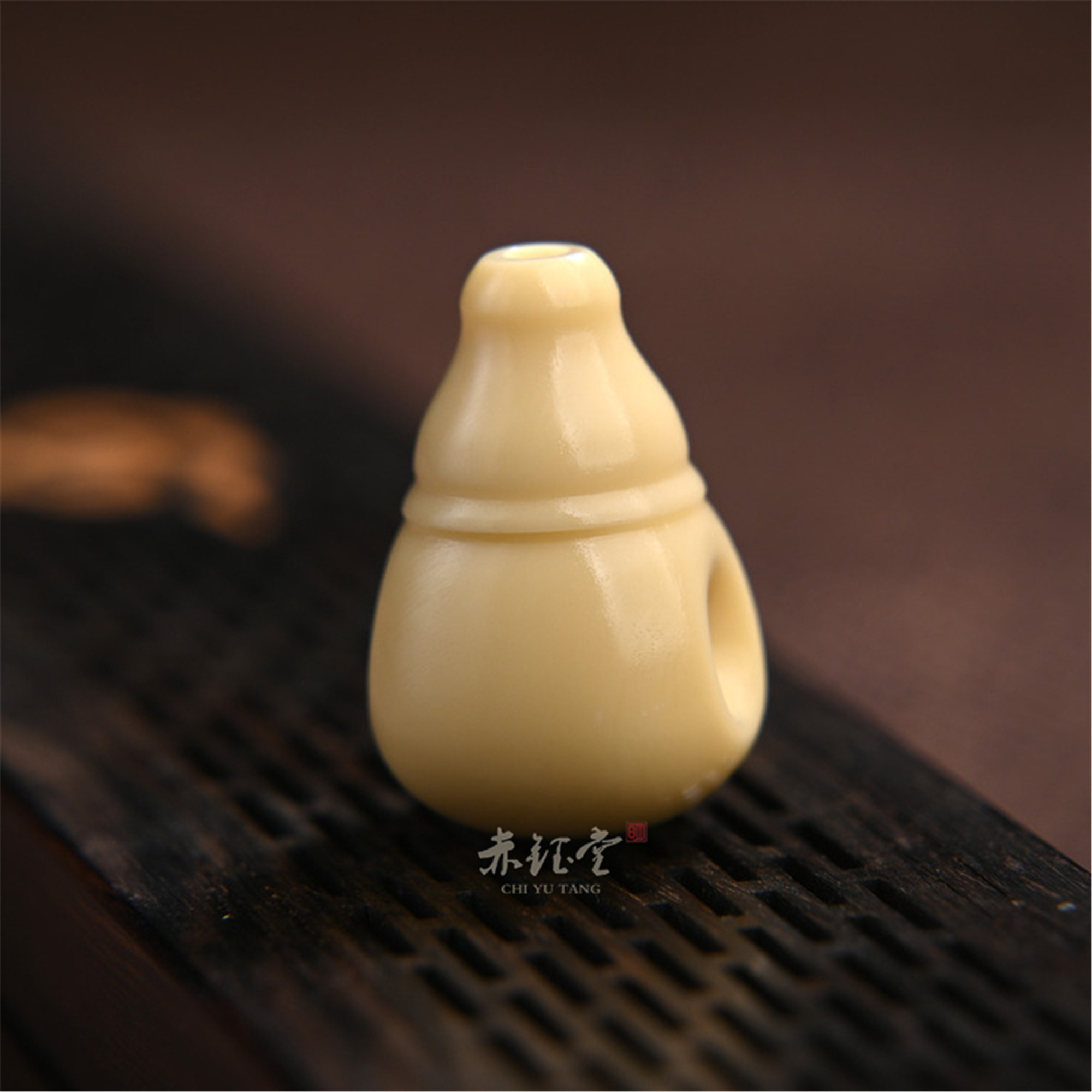 金膏玉三通文玩配饰天然一体三通