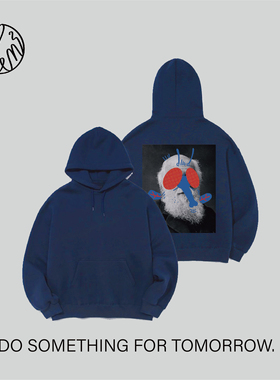 Ycm² 印花卫衣秋冬百搭连帽卫衣休闲厚实