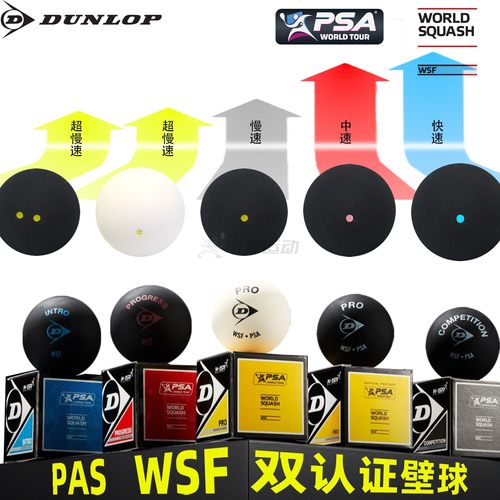 邓禄普dunlop职业比赛双黄点壁球