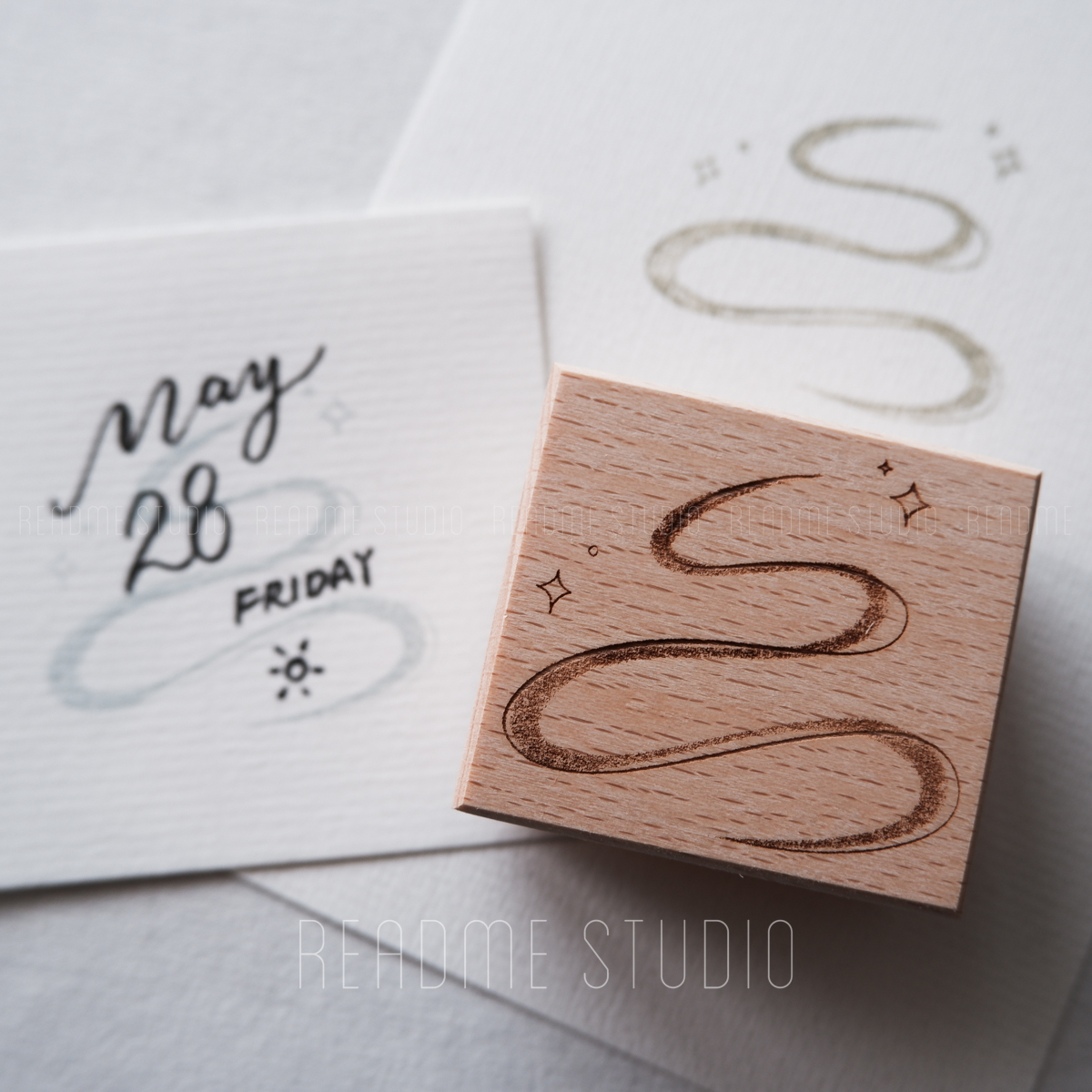 【新品】印章Wishspark星愿火花 手帐打底装饰手绘仙女棒边框印章