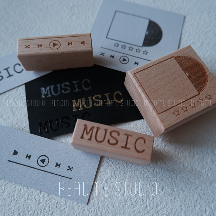 【现货】音乐MUSIC 播放进度条 黑胶唱片 唱片歌单记录手帐印章