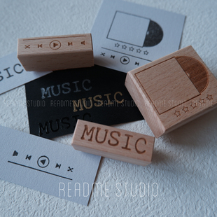 黑胶唱片 播放进度条 音乐MUSIC 唱片歌单记录手帐印章 现货